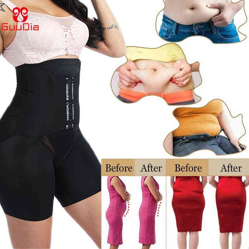 Guudia Women High Hist Control Majtki Łatwy Powrót Zdejlaj Postpartum Poszyl Belly Odchudzanie Bielizna Butt Lifter Shapewear 211112