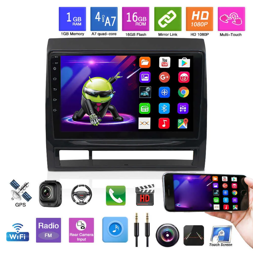 2 Din IPS Android 10.1 Car Radio Multimedia GPS Navigation Navi Player For TOYOTA TACOMA HILUX_USA 2005-2013 Auto Stereo WIFI BT