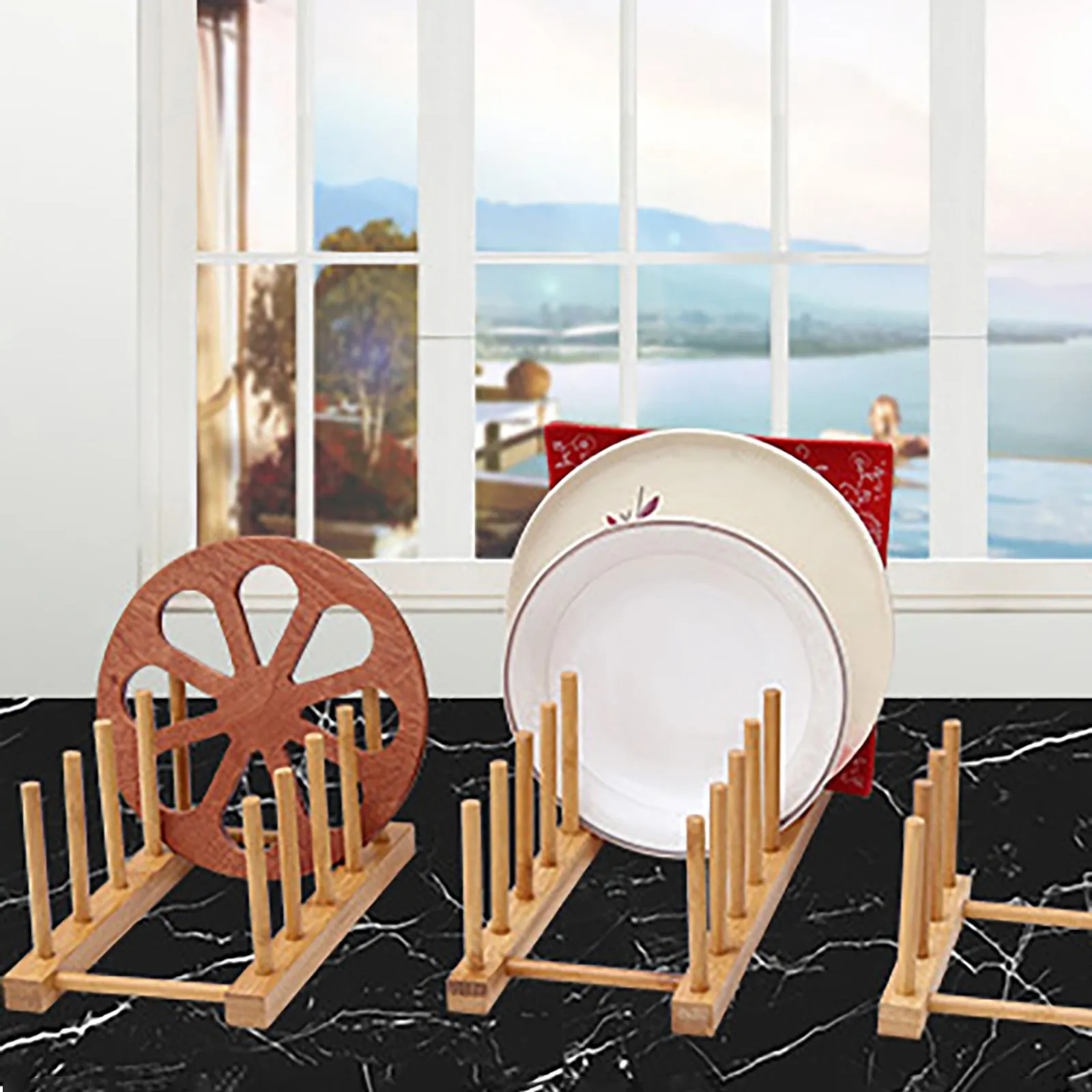 Bambusowy trivet antypoślizgowy odporny na ciepło gorący uchwyt macierzysty podkładki do kawy herbaty uchwyt stół dekoracyjny na gorące patelnie Coaster Coaster