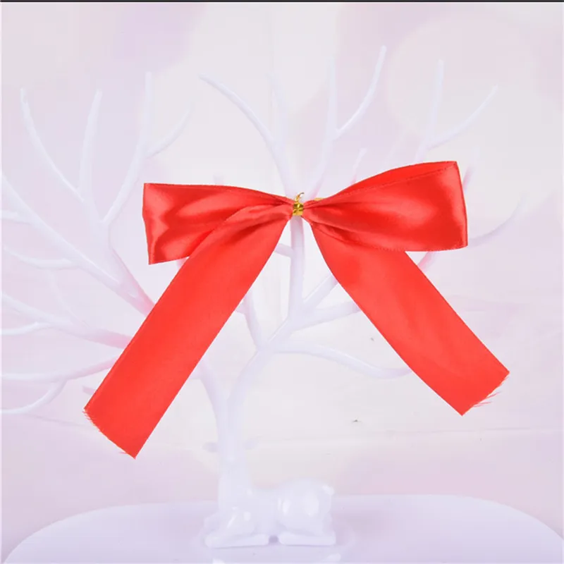 Décoration d'arbre de Noël Mini Bowknot Décor de Noël Suspendus Couleur unie Bowknots Festivals Party Gift Props Emballage Fournitures BH4961 WLY