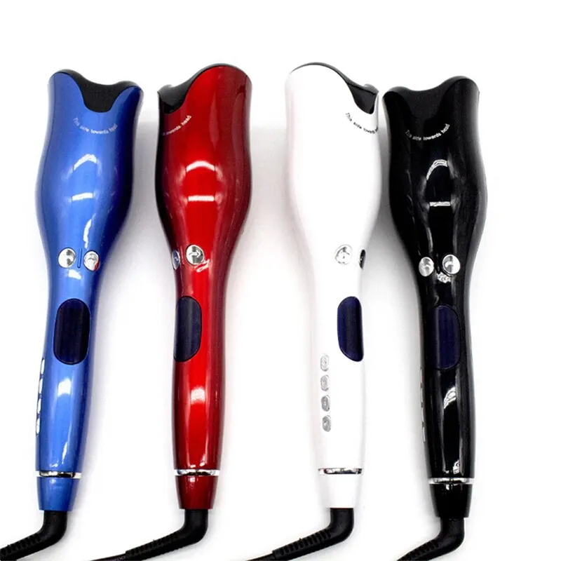 Bigodino capelli automatico portatile Riscaldamento elettrico in ceramica Display LCD Ruota Wave Styler Curling Iron Machine