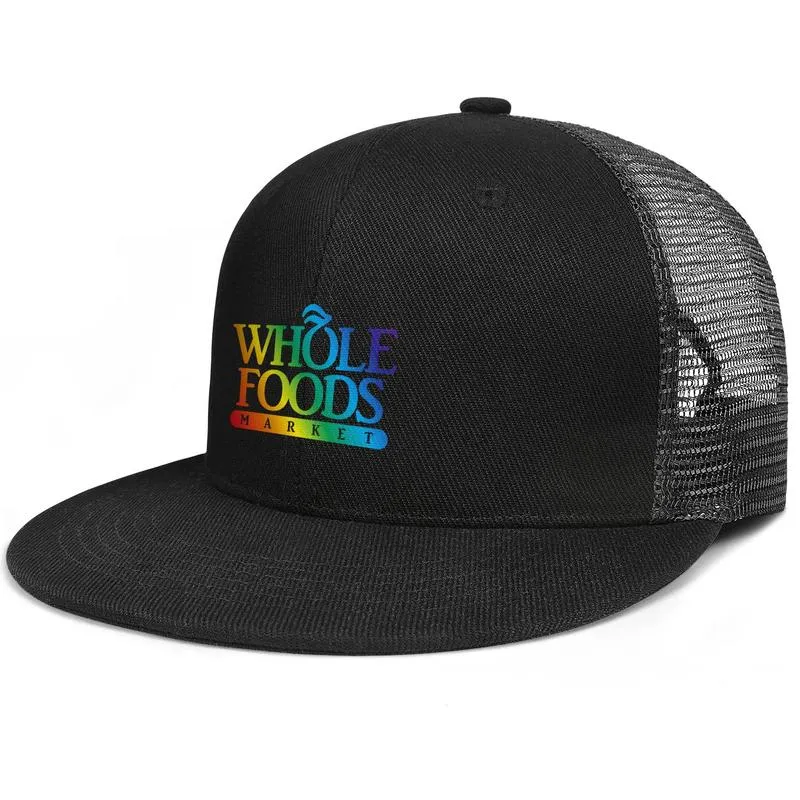 Whole Foods Market Zdrowe Organiczne UNISEX Flat Brim Trucker Cap Style Spersonalizowane czapki baseballowe Flash Gold Camuflage Pink White5315590