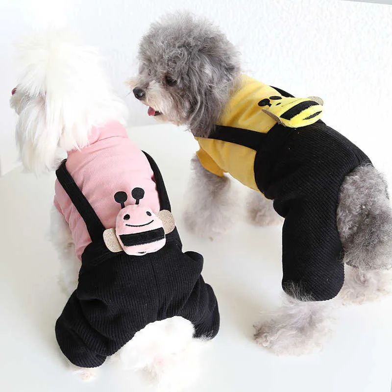 Small Dog Garment Outfit Winter Pet Dog Clothes Jumpsuit Puppy Coat Apparel Yorkshire Pomeranian Bichon Clothing Jacket 2022 211007