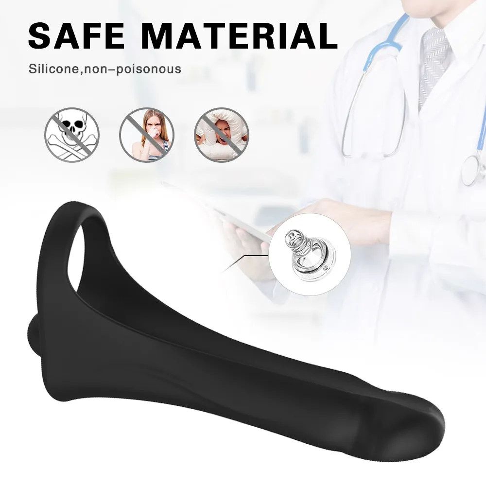 Remote Control Strap On Penis Vibrator Double Penetration Sex Toys For Couples Ring Erection Vagina Plug 2108105268567