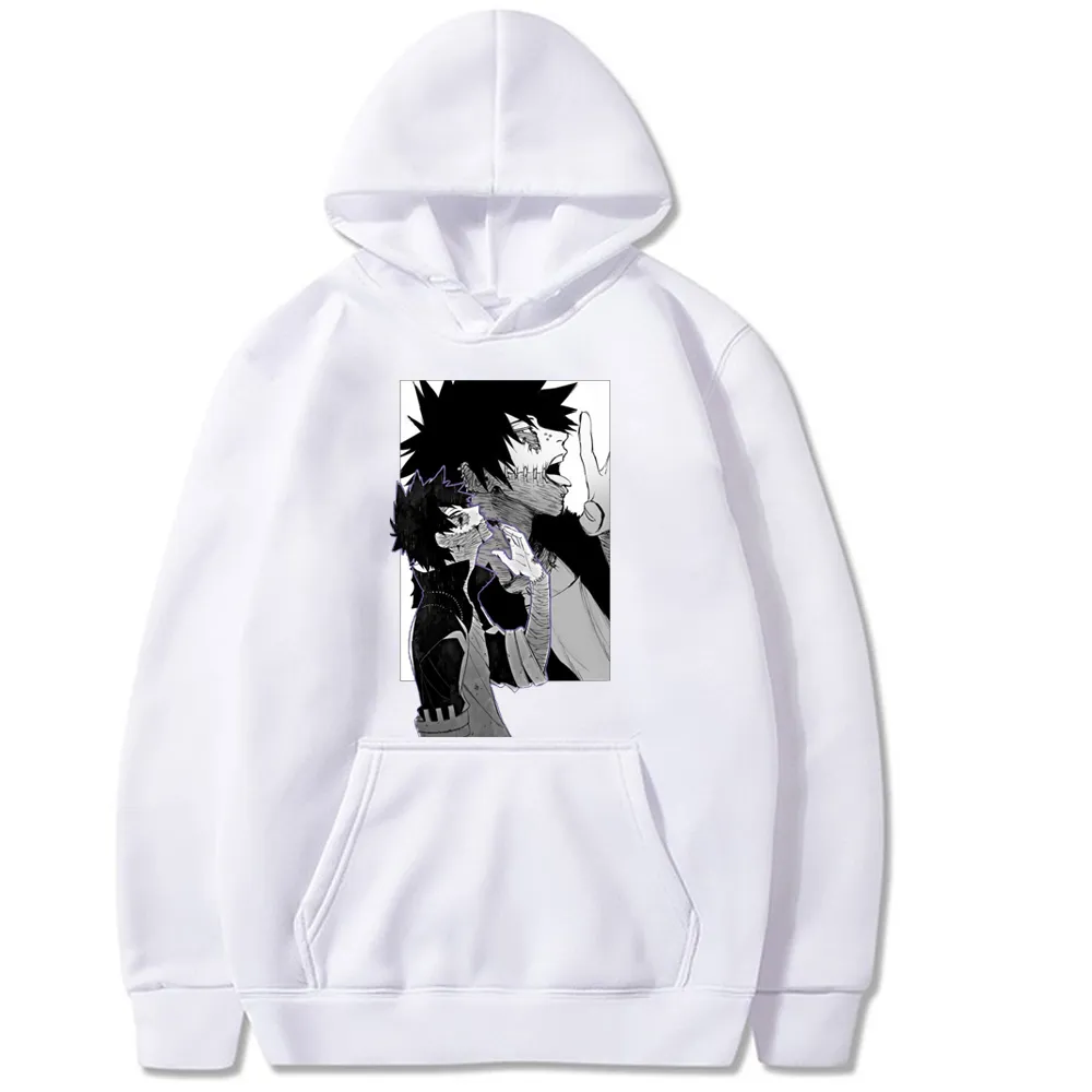 My Hero Academia Anime Harajuku Dabi Print Hoodie Men Tops Loose Autumn Winter Sweatshirt Hoody Hoodies Y0319