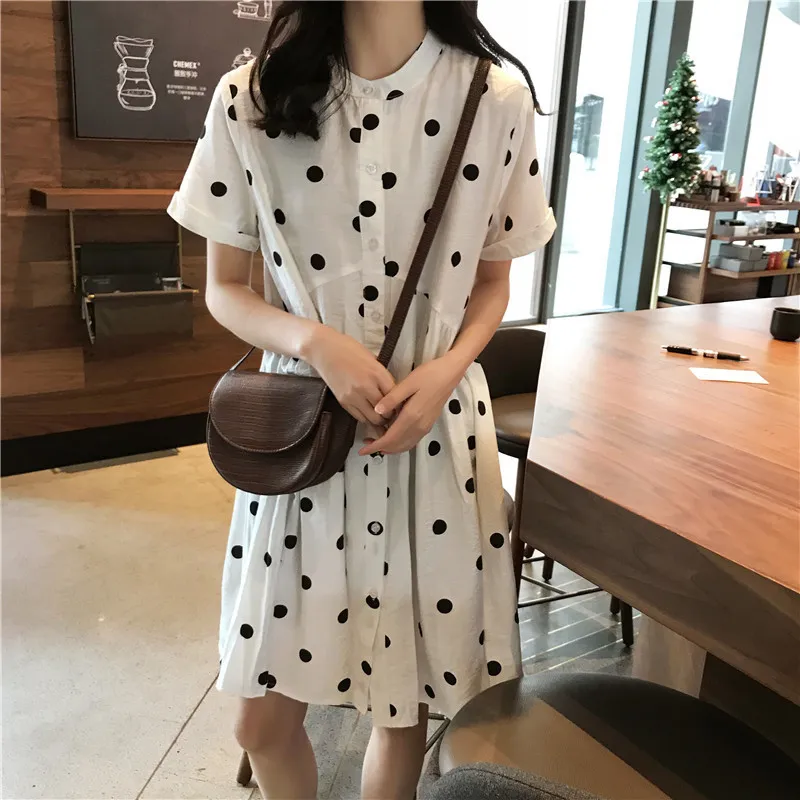 Women's Summer Dress Korean Version of Large Size Loose Cute Age-reducing Short-sleeved Doll Dresses PL195 210506