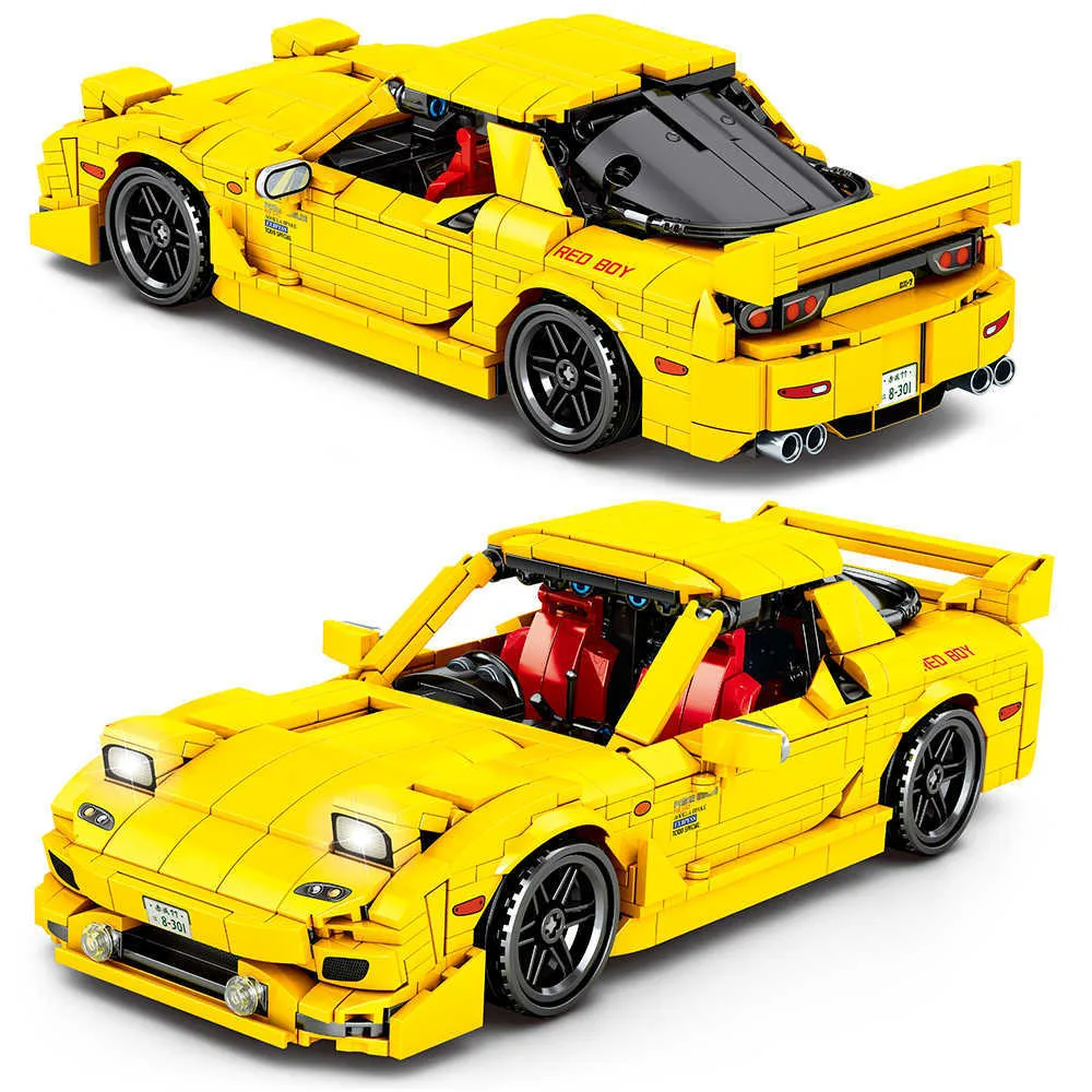 크리에이터 아이디어 시리즈 도시 풀 스피드 레이서 빌딩 블록 Supercar 스포츠 차량 벽돌 장난감 아이들을위한 아이들 Q0624