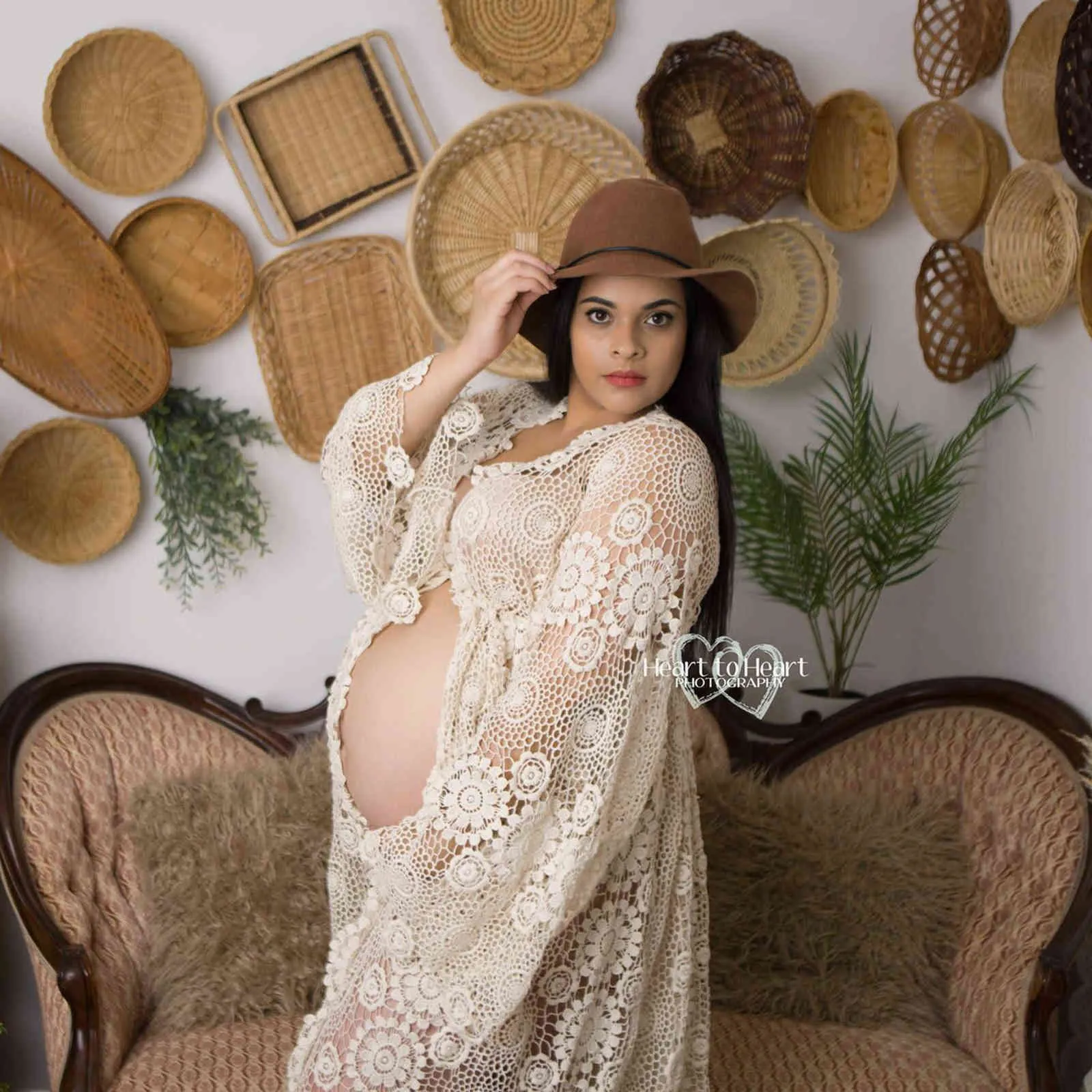 Don&Judy Boho Maternity Dress Vintage Cotton Pregnancy Pography Party Dresses Maxi Non-maternity Gown Po Prop 210726