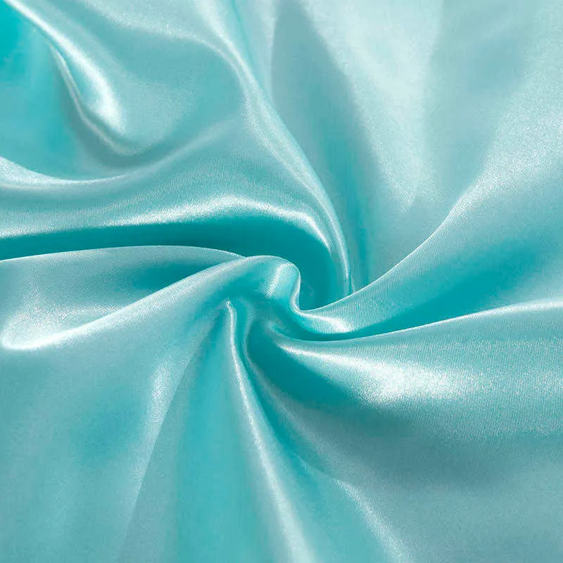 Bonenjoy drap de lit pour été glace Cool tissu draps supérieurs satin lisse drap de lit plat pour literie double pas de taie d'oreiller 210626