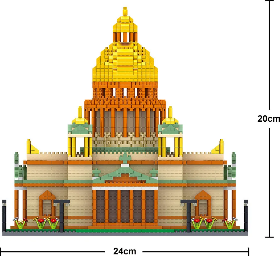 Creative Isa Kiev Cathédrale Russie Architecture 3D Modèle DIY Mini Diamant Blocs de Construction Briques Jouets pour Enfants Cadeau X0503
