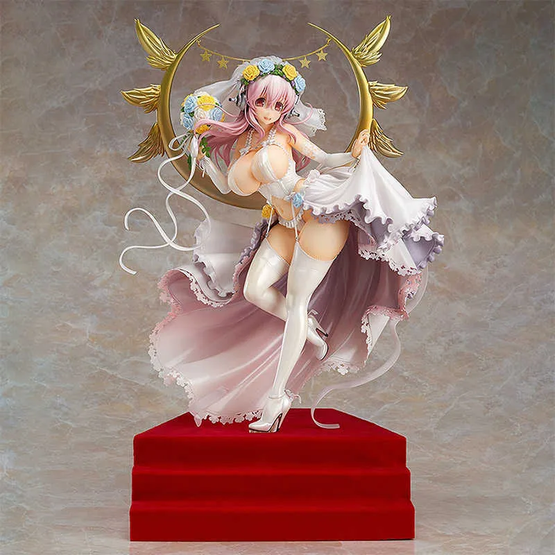 Super Sonico Anniversary Figure toy Matrimonio ragazza sexy figura Action PVC Figure 27 cm Figure anime Giocattoli modello regalo di Natale Q0722