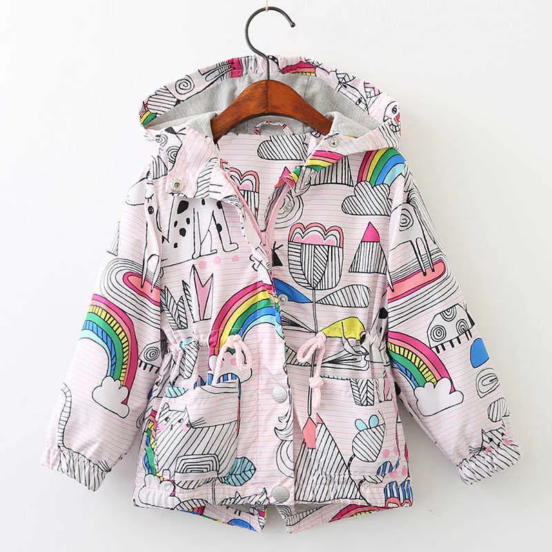 Bear Leader Denim Coats for Girl Kids Cartoon Embroidery Jacket Autumn Spring Baby Girls Coat Children Clothes 3 8 Years 210708