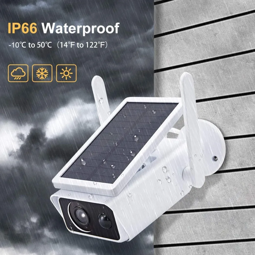 ICSee HD Wireless Solar WiFi Camera Outdoor Beveiliging Surveillance Camera CCTV Smart Home Batterij IP66 PIR Bewegingsdetectie Cam