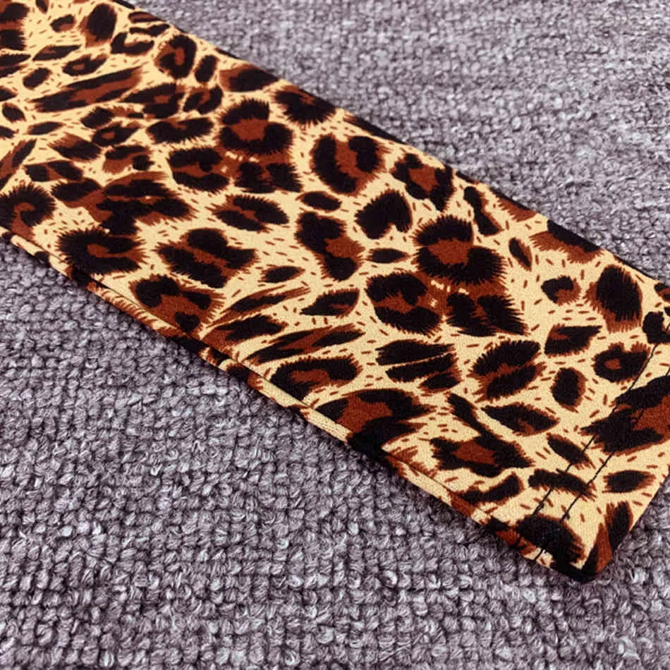 Tute sexy aderenti aderenti leopardate da donna Dolcevita con cerniera Stampa animalier Autunno Inverno Push Up Club Night Tuta 210524