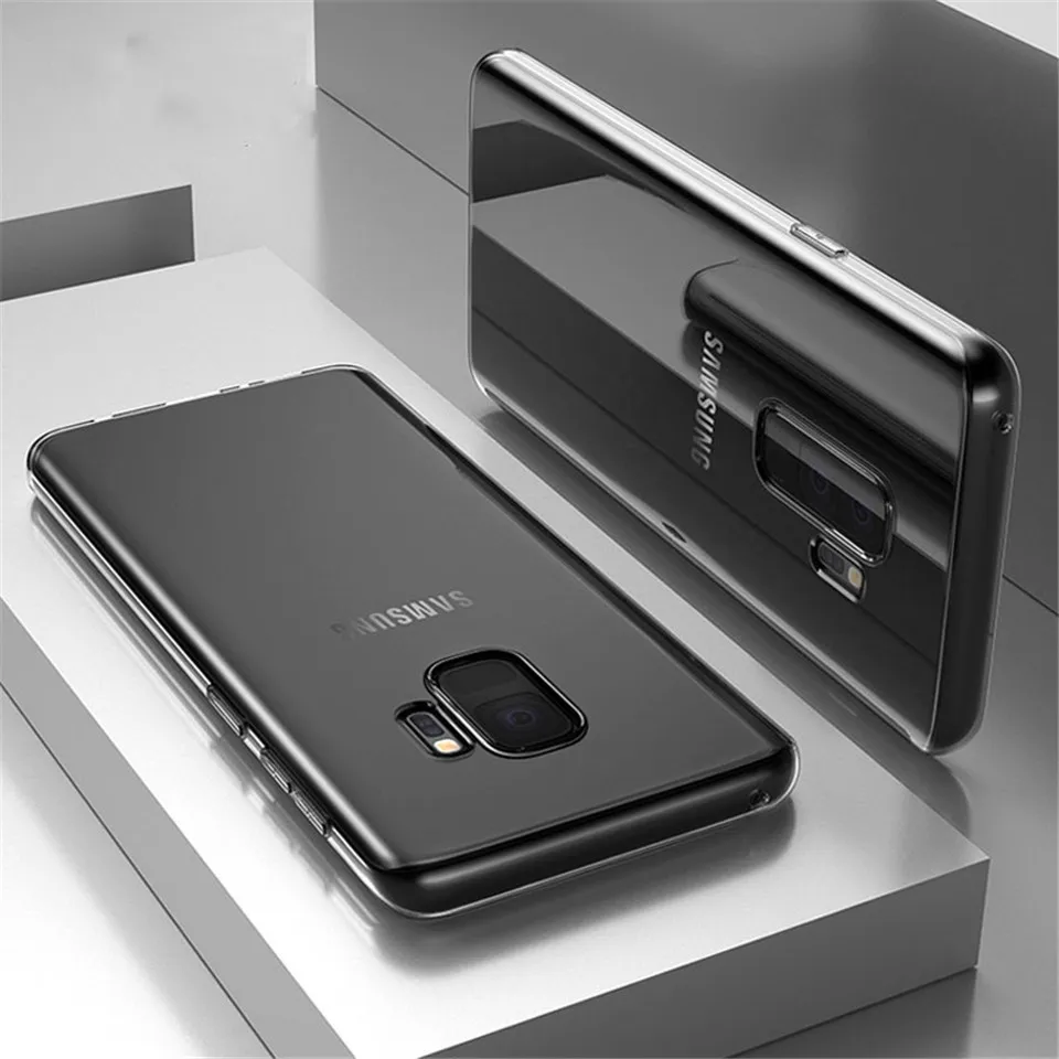 Ultra-tunna Clear Soft TPU Telefonfodral för Samsung Galaxy S8 S9 Plus S6 S7 Edge J1 J3 J5 J7 A3 A5 A7 2016 2017 Cover Cases Coque