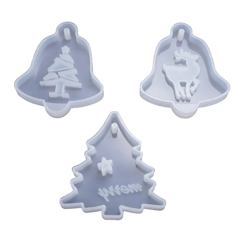 Stampi in silicone alce di Natale fai-da-te Albero di natale 3D Gel di silice Mini stampo Decoratore la casa Ornamenti Regalo di festival Decorazione pendente BH5332 WLY