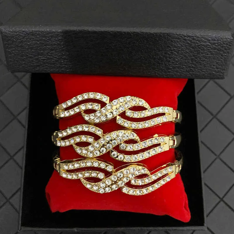 3 Stücke Gold Farbe Voller Strass Kristall Armband Armreif für Frauen Arabisch Ethnische Hochzeit Schmuck Marokko Braut Geschenk Q0719
