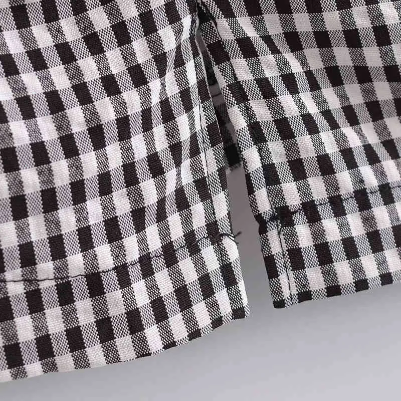 Женские летние клетки A-line мини-юбки za плиссированные повязки бантика галстука сладкая женская элегантная уличная юбка rotton одежда 210513