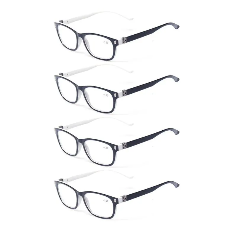 Lunettes de soleil lunettes de lecture 4 Pack charnière à ressort homme et femme lecteur HD 0 0 5 2 5 3 5 6 0190T