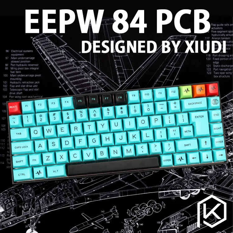 XD84 PRO 75％EEPW84カスタムメカニカルキーボードサポートTKGツールアンダーグローRGB PCBプログラムKLE Kimeraコアロットのレイアウト