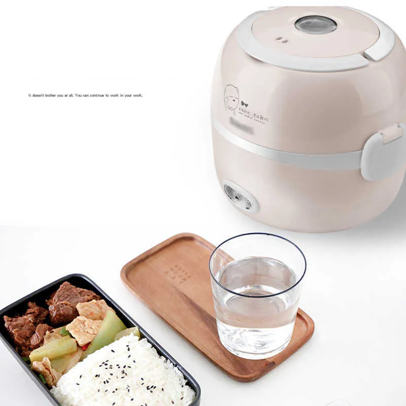 Acier inoxydable 200 V électrique Bento boîte à déjeuner cuiseur isolation chauffage bureau école pique-nique Portable récipient alimentaire plus chaud SH1909271D