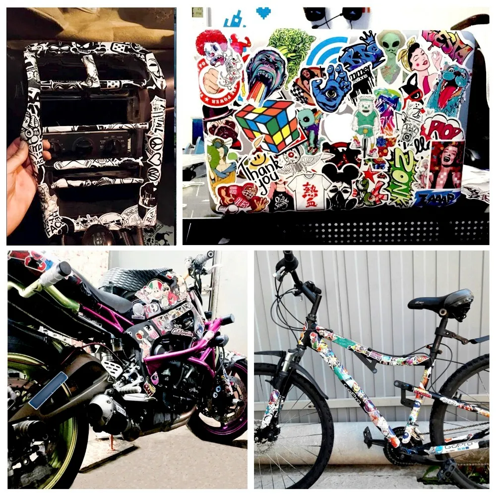 Bilklistermärke 10/50 / gullig vsco flicka djur klistermärken för laptop bagage telefonväska barn slumpmässigt kawaii tecknad vinyl graffiti dekaler