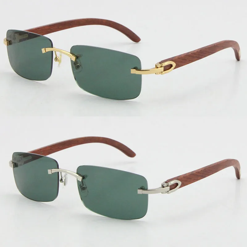 Vollständig verkaufte randlose Dekor-Holzrahmen-Mann-Sonnenbrille 8200757 Hochwertige originale hölzerne Outdoor-Fahrbrille C-Dekoration 18305p