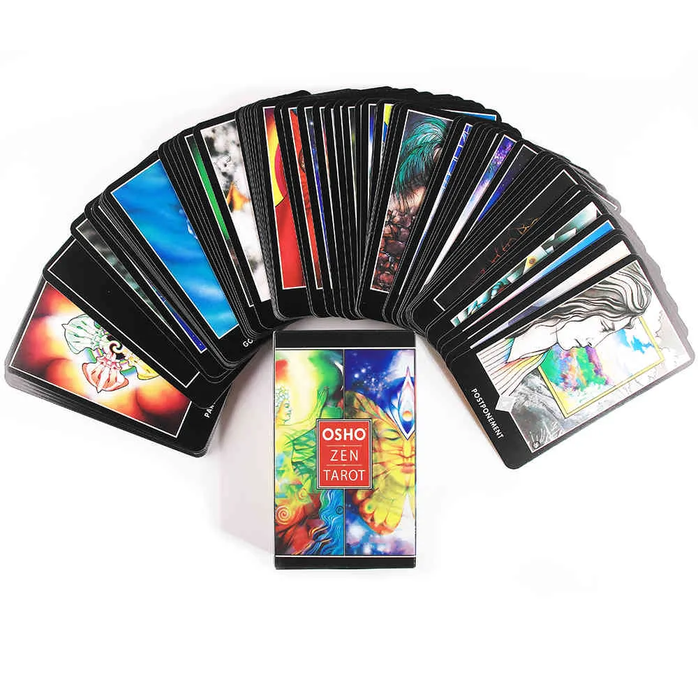 Osho Tarot s The Transcendental Of Zen 79 Deck pour débutants Divination Full Color Card Game Board Toy