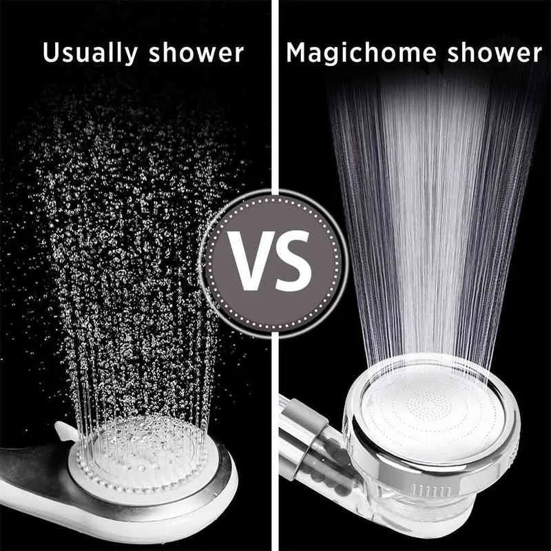 Bathroom 3-Function SPA shower head with switch on/off button high Pressure Anion Filter Bath Head Water Saving Shower H1209