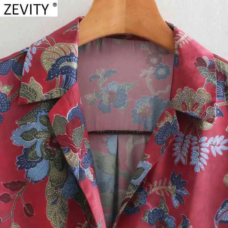 Vrouwen Vintage Totem Bloem Afdrukken Casual Zachte Kiel Blouse Office Lady Retro Kimono Shirts Chic Blusas Tops LS7525 210420