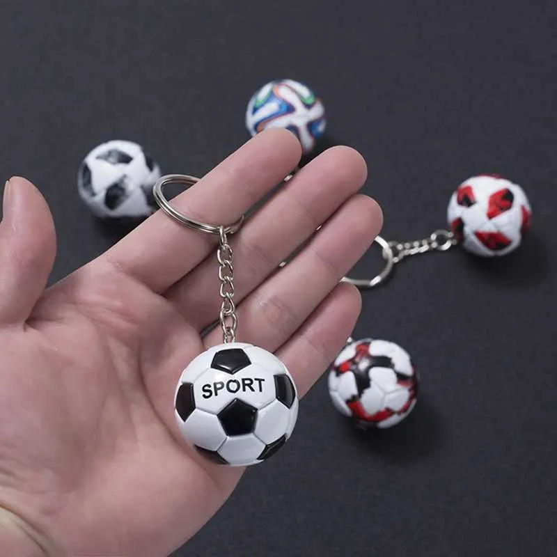 Porte-clés de sport 3D en cuir PU, Souvenirs, pour Fans de Football, pendentif, cadeaux pour petit ami, G1019