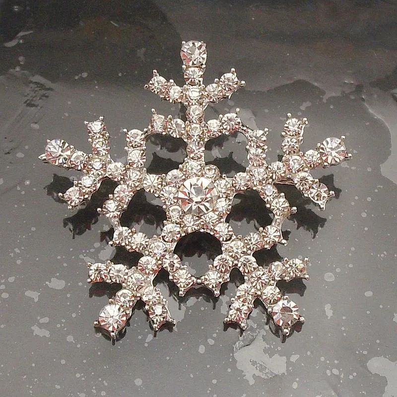 Stift, broscher snöflinga vinter mode glänsande strass blinkar broschstift för julklappstjärna smycken, objekt