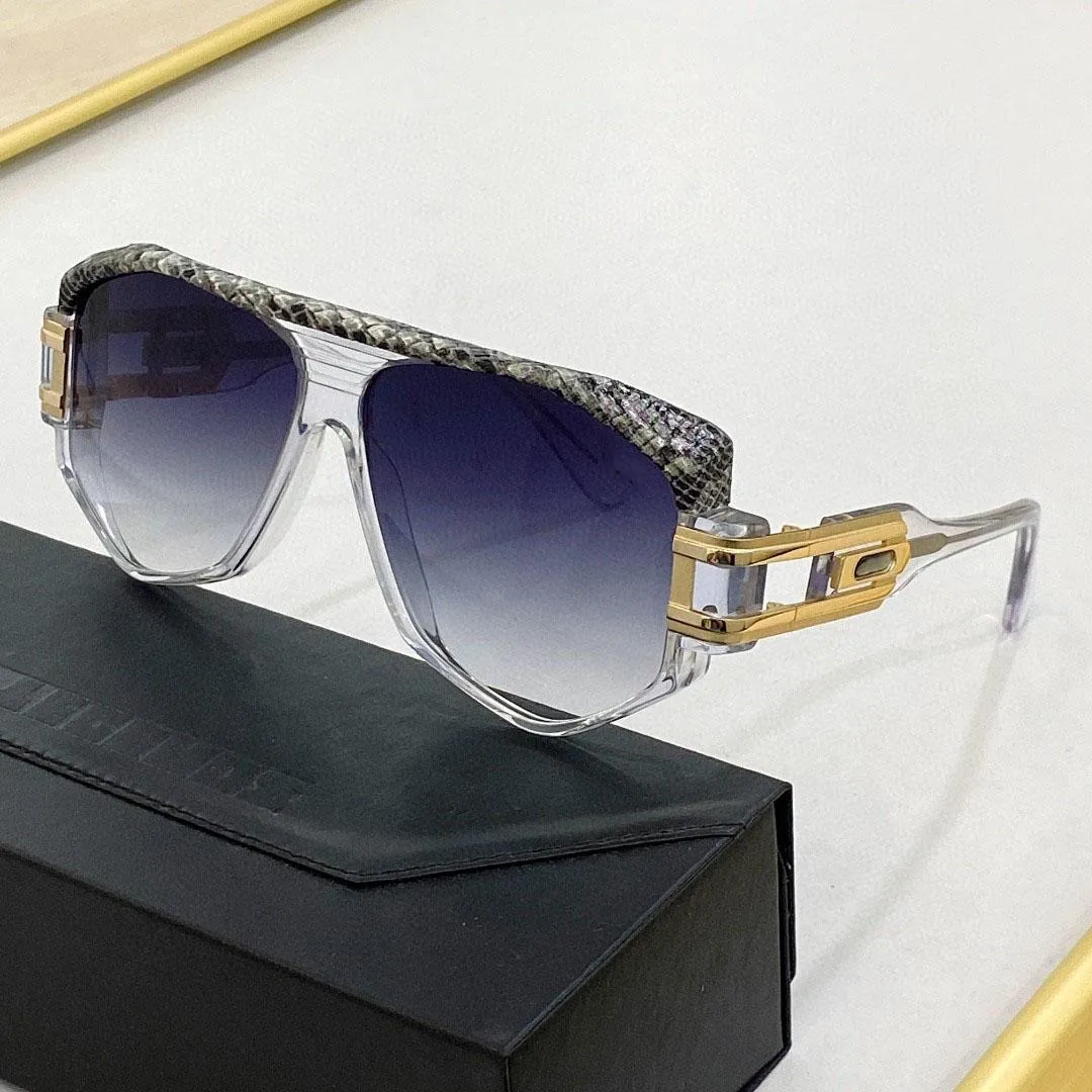 Najwyższej jakości skórka węża 163 Najlepsze luksusowe okulary przeciwsłoneczne mężczyźni Nowe sprzedaż na całym świecie słynne okulary słoneczne okulary okulary duże 3400810