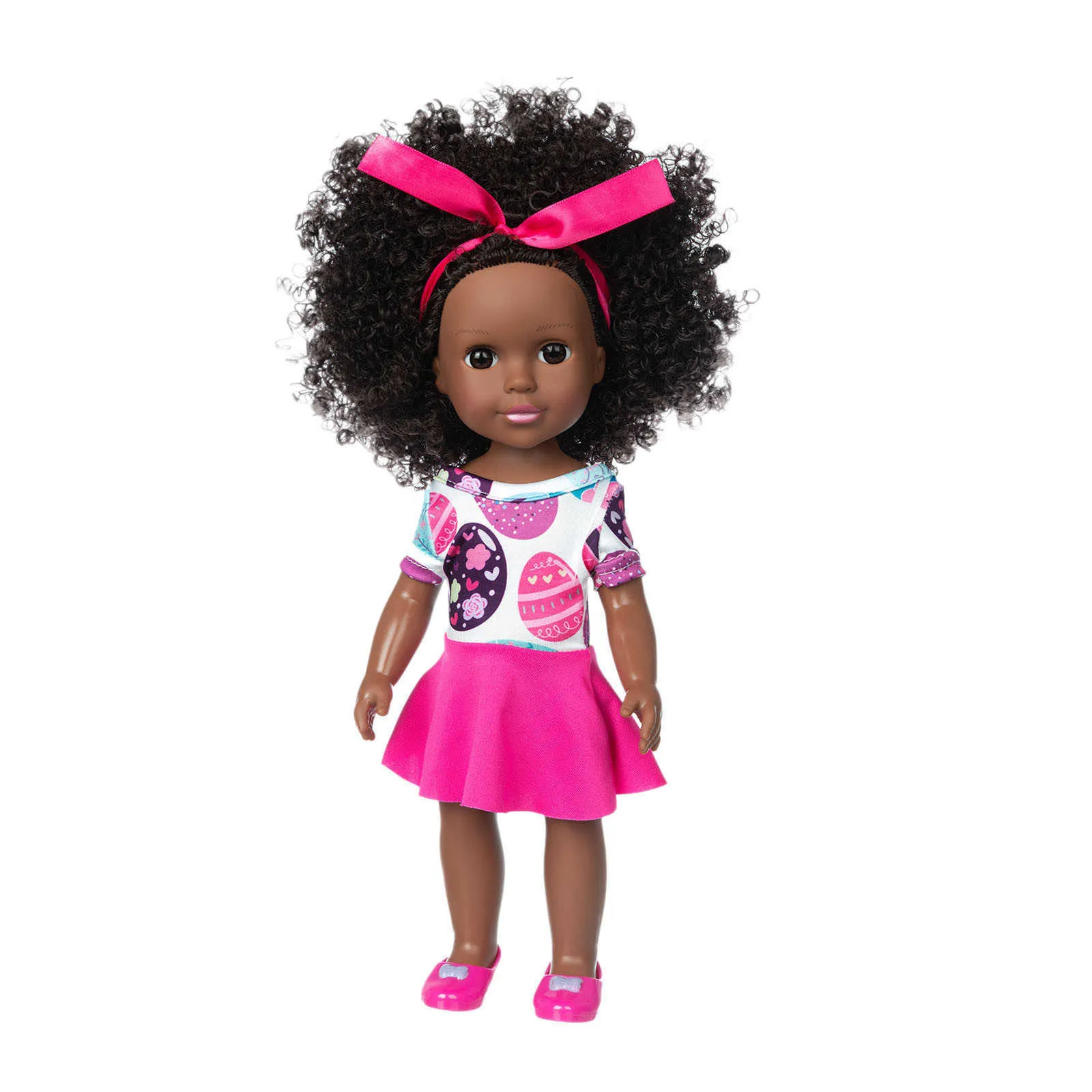 Black Girl Dolls African American Play Soft Baby Realistic Dolls Lifelike Simulation Baby Play Dolls Fun Kids Toy Gifts Gift Q0910