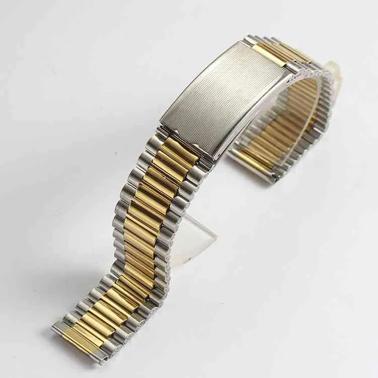 Piezas de acero inoxidable de 18 mm correa de la banda de metal plateado Accesorios de reloj para RADO288i