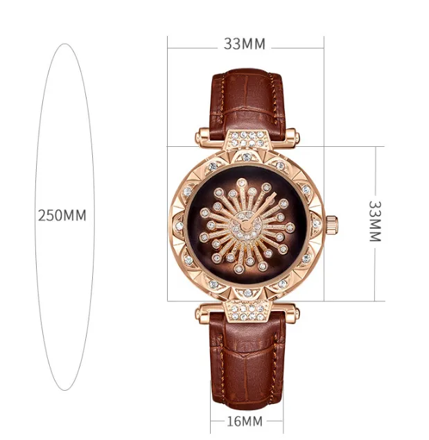 Stylowy prosty kwarc studencki Zegarek Extralinging Diamond Life Waterproof and Breakproof Mineral Glass wielofunkcyjne kobiety WAT219T