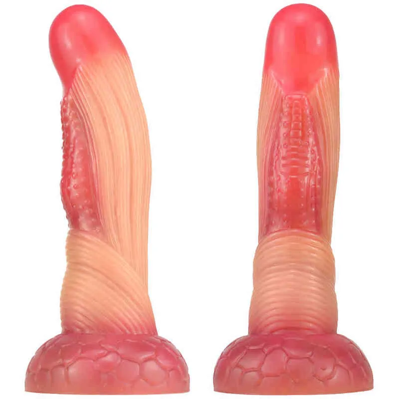 NXY Dildo Giocattoli anali Vecchio riccio Pene a forma speciale Trucco Simulazione Super grande Spessore morbido False Forniture adulti Gay Donna 0225