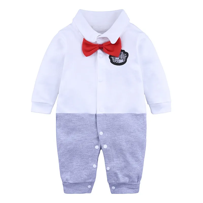 Ubrania dla dzieci niemowlęta nowonarodzone smoking jednoczęściowy ubrania dziecięce Bodysuit 210413