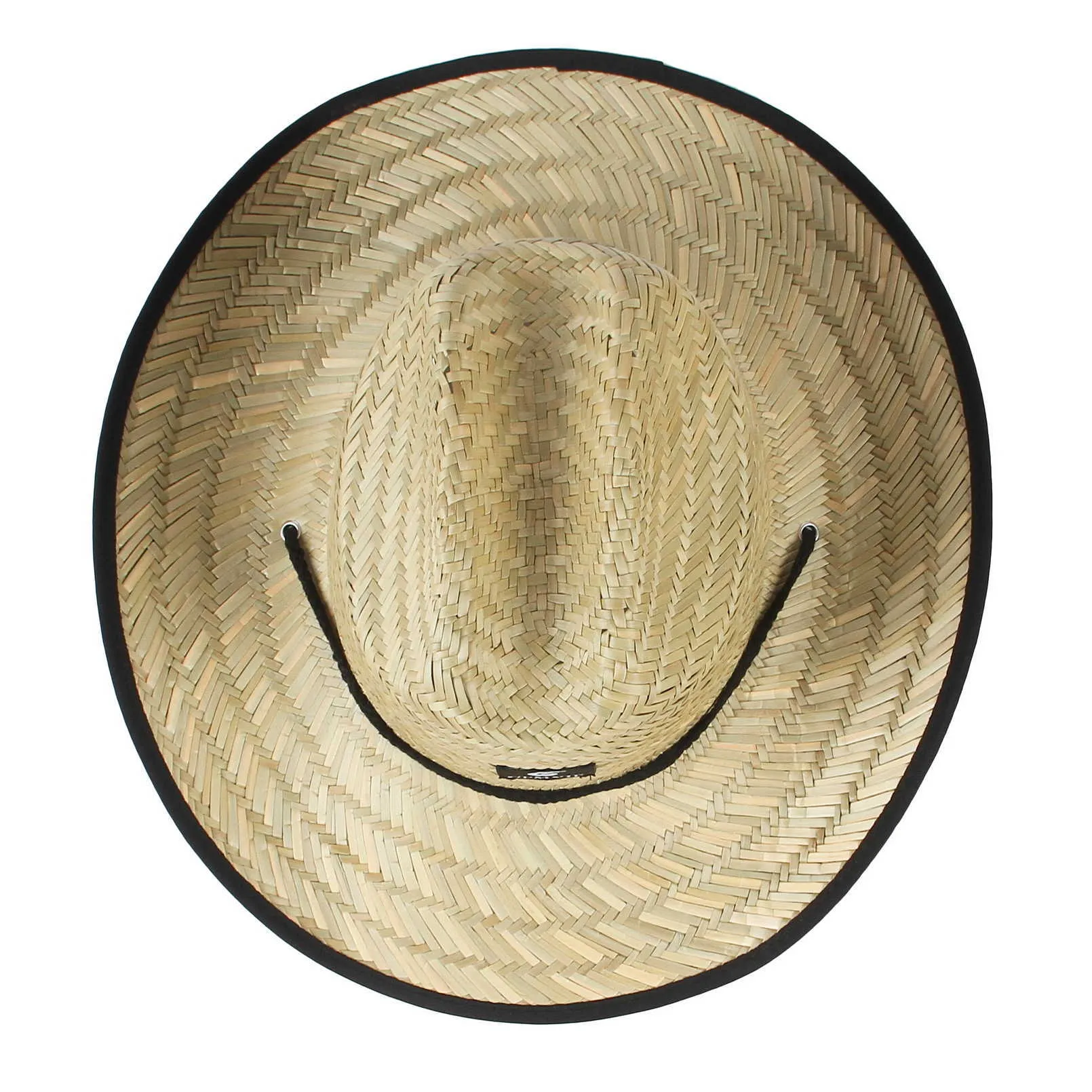 Le bord imprimé femmes hommes sauveteur chapeau paille Cowboy été chapeau de plage large Panama femmes soleil 210608
