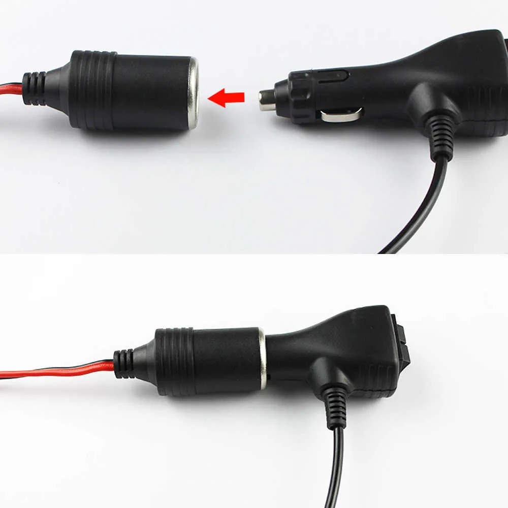 Car Cigarette Lighter Plug Connector Adapter Plug Receptacle Charger Cable Socket Auto Interior Accessories 12~24V 15A 200W Car