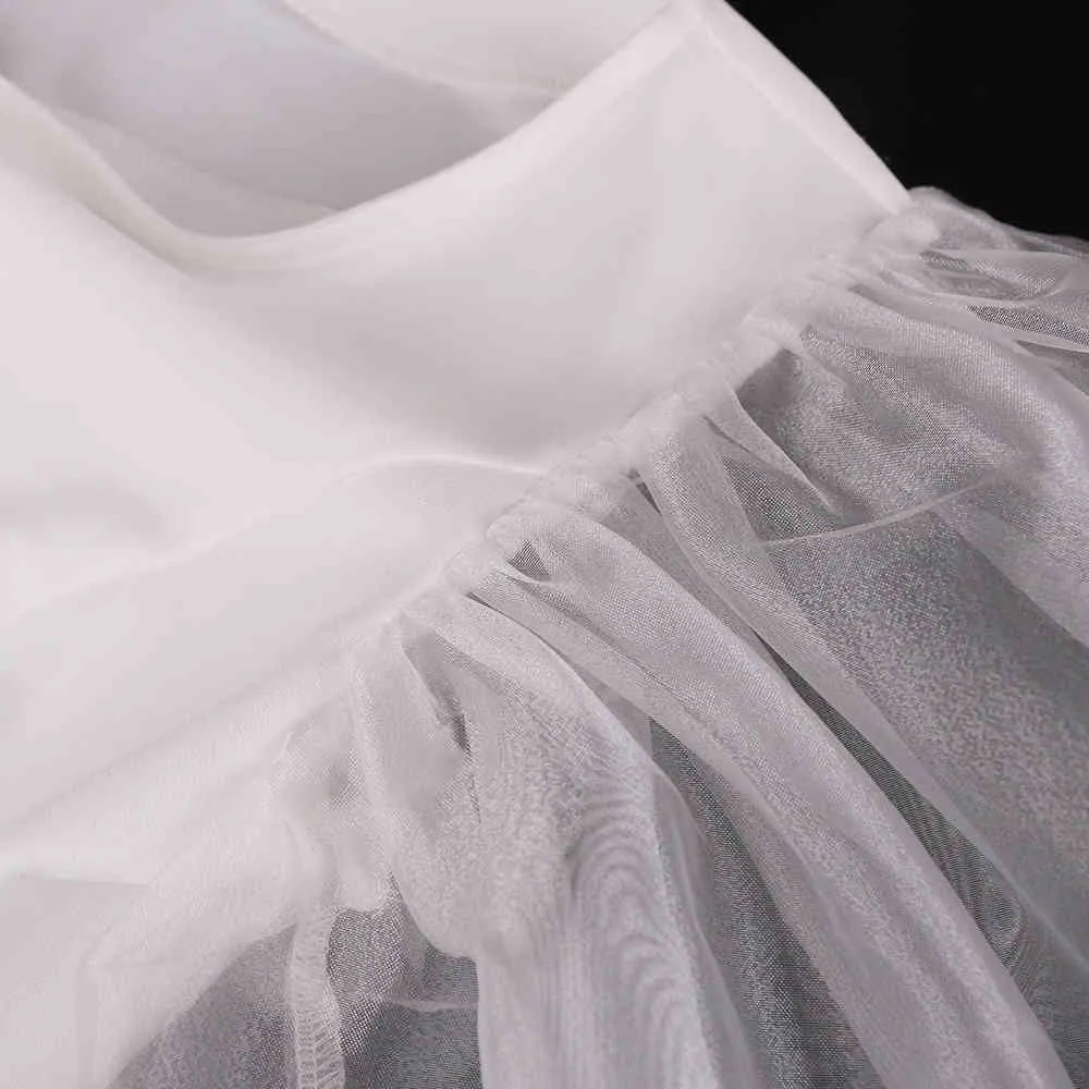 Kadın Bluzlar Beyaz İnce Şeffaf Uzun Fener Kollu Through Through Skeç Üstleri Gömlek Artı Boyutu XL Moda Bluas Parti Tarih Doğum Günü 210416
