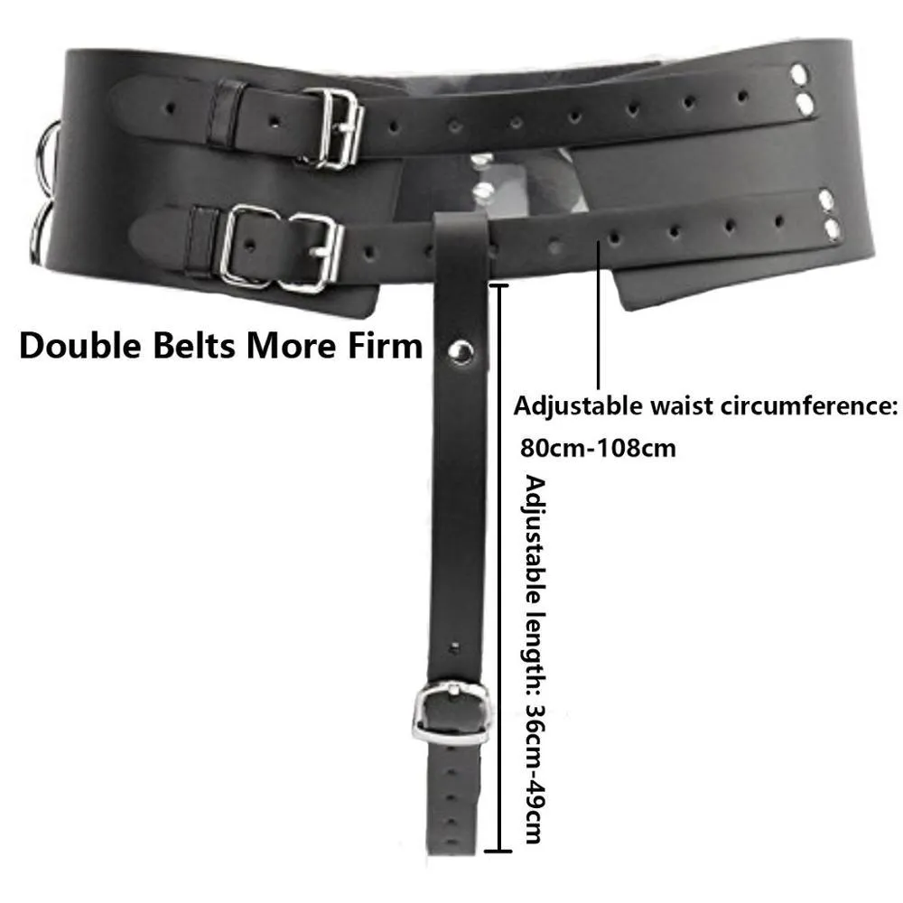 Ceinture d'orgasme forcé en cuir PU ceinture de chasteté féminine porte-baguette magique bdsm Bondage contraintes harnais jouets sexuels pour Couples Y0406