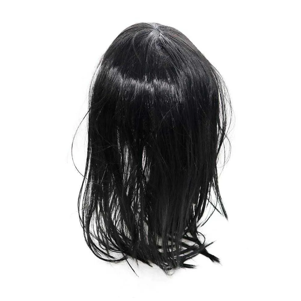 Funny Scary Momo Hacking Game Cosplay Mask Adult Full Head Halloween Ghost Momo Latex Mask With Wigs Big Eyes And Long Wigs Y09131528609