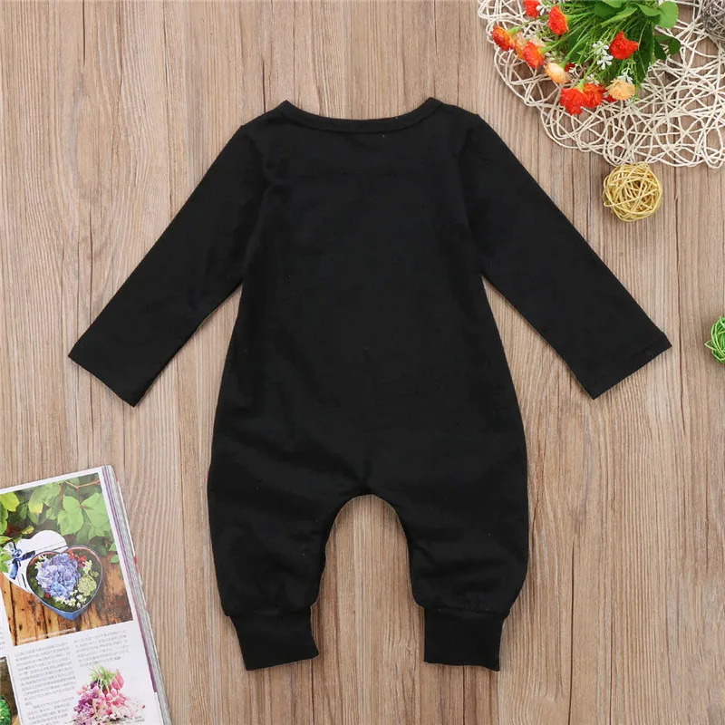 Designer Jumpsuit Gloednieuwe pasgeboren peuter baby baby jongens Romper lange mouw jumpsuit playsuit kleine jongen outfits zwarte doek273276687