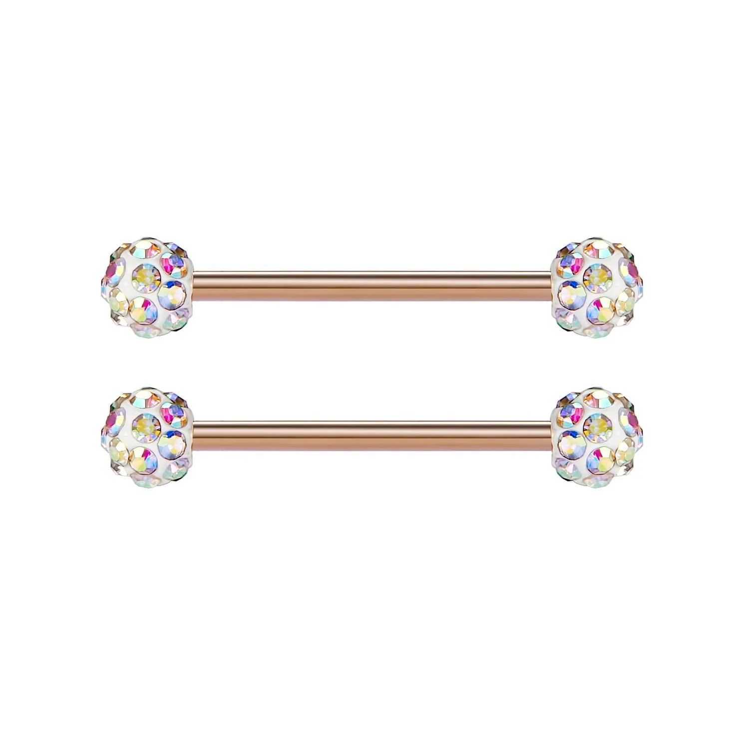 BONISKISS 14G 12-18mm Anéis de Língua Mamilo Barras Retas de Aço Piercing Joia Tragus lage Earring3544845