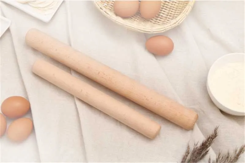 Houten Roller deeg Gebak Pizza Biscuit Gereedschap Pasta Cracker Wide Noodles Bakken Bake Rooster Rolling Pin Keuken Rolling Pin 211008