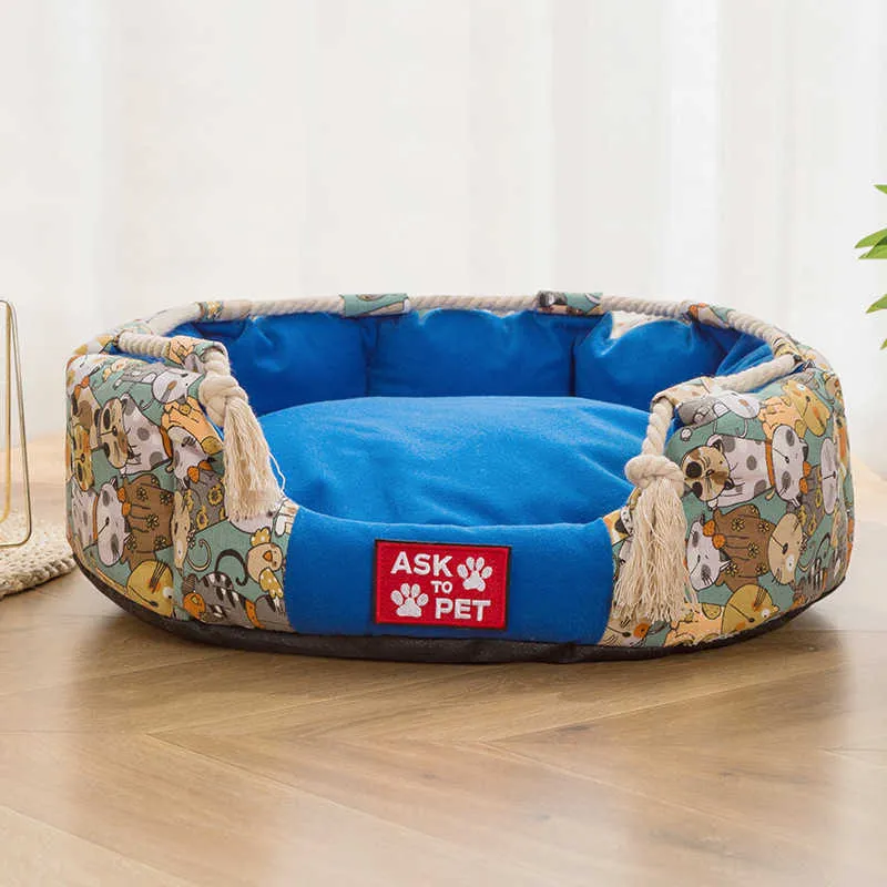 Épaissir chien chenil lit pour animaux de compagnie pour chiens chat maison lits pour chiens pour grands chiens produits pour animaux de compagnie pour chiot chien coussin tapis transat banc canapé 210915