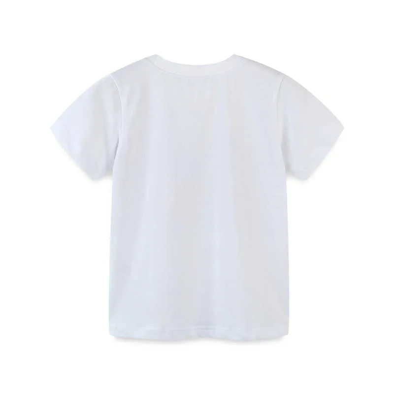 Metros de salto Chin's Children's Camisetas para o verão Imprimir Boys de Algodão Tees Dos Desenhos Animados Crianças Tops Bebê Roupas 210529