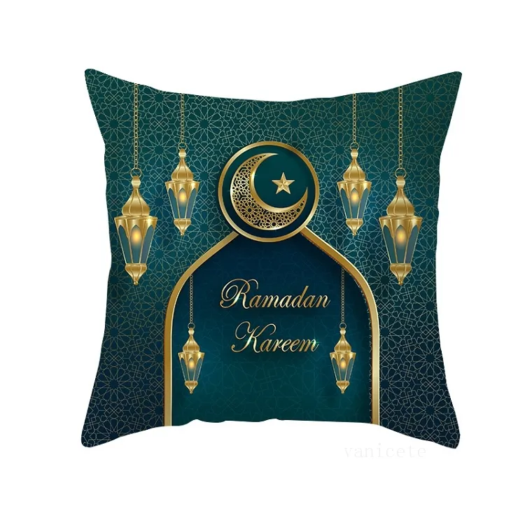 Ins Ramadan Taie d'oreiller ciel étoilé lune Ramadan coussin de chevet taie d'oreiller Ramadan décoration T2I53226