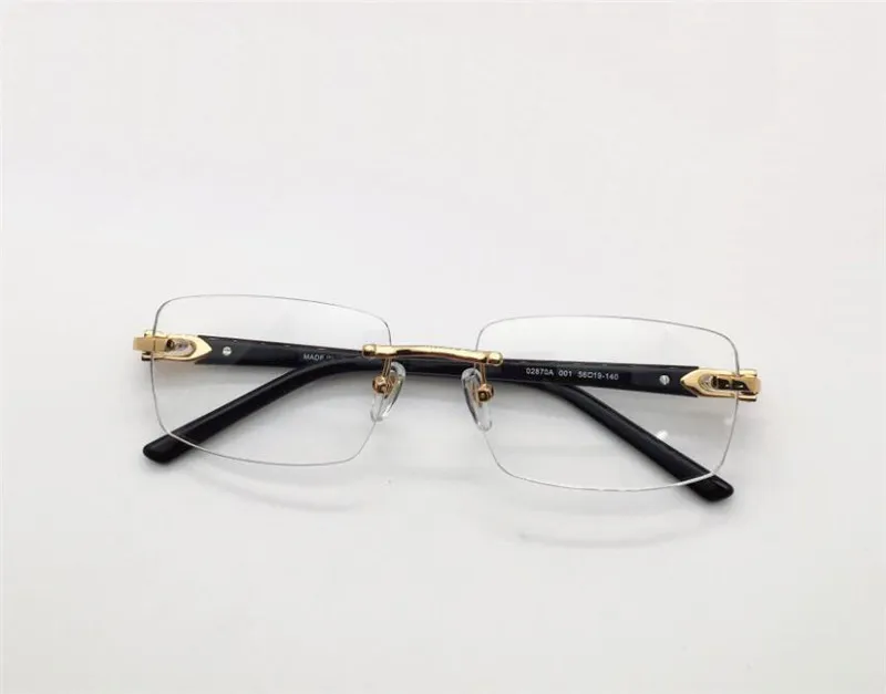 Nieuwe mode-ontwerp optische bril 0289 vierkant frame randloos eenvoudige populaire stijl lichtgewicht en comfortabel om transparant 318G te dragen